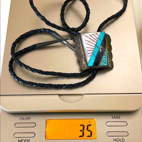 native American Indian Zuni Bolo tie - Picture 12 of 12
